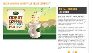 Green Mountain Coffee Fair Trade BzzAgent Campaign 2013
