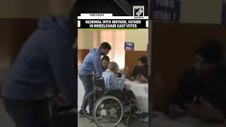 Delhi Polls: Arvind Kejriwal with mother, father in wheelchair arrive to cast vote