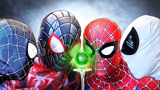 TEAM SPIDER-MAN In Real Life || GREEN PEARL Battle ( Parkour , Nerf War , Fighting Bad Guys )
