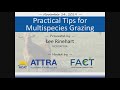 Practical Tips for Multi-species Grazing Webinar