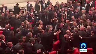 Fists fly in Turkish parliament - (2020 Mar 04)