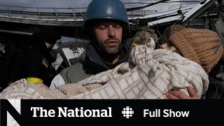 CBC News: The National | Ukrainians trapped, Gas prices, Preventing sexual violence