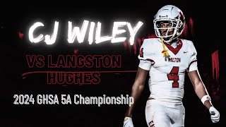 CJ Wiley vs Langston Hughes  - 2024 GHSA 5A State Championship