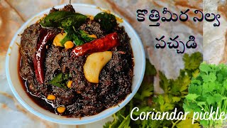 Kothimeera pachadi in telugu | కొత్తిమీర నిల్వ పచ్చడి| Coriandar pickle | Kothimeera  Nilava pachadi