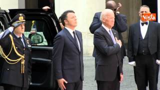 PICCHETTO D'ONORE PER IL VICE PRESIDENTE USA BIDEN IN VISITA DA RENZI