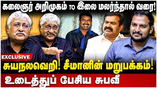 Suba Veerapandian Interview |கலைஞர் அறிமுகம் to இலை மலர்ந்தால் வரை! | சுயநலவெறி! சீமானின் மறுபக்கம்!