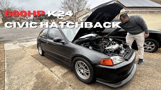 CRAZY 600HP K24 CIVIC EG HATCH! BUILT BY MY BROTHER | U.S. VLOG