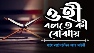 ওহী বলতে কী বোঝায় ওহী কত প্রকার ও কি কি│শাইখ আইনউদ্দিন আল আইনী bangla waz