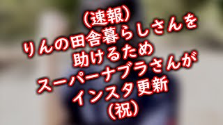 （速報）りんの田舎暮らしさんを助けるためスーパーナブラさんがインスタ更新（祝）