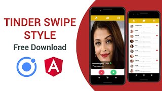 Free Ionic 5 Dating App / Swipe Tinder / UI Theme / Template Download