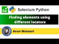 Finding element using different locators (Selenium Python)