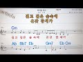 아리랑 처녀 이자연💋노래방 통기타 코드 큰악보 가라오케 반주💖karaoke sheet music chord mr