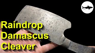 Forging an Integral Raindrop Damascus Cleaver - Part 1