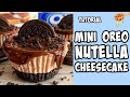 Mini Oreo Nutella Cheesecake Recipe tutorial #Shorts