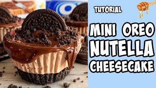 Mini Oreo Nutella Cheesecake Recipe tutorial #Shorts