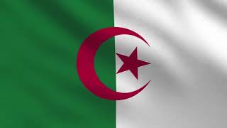 [10 Hours] Algerian Flag Waving - Video \u0026 Audio - Waving Flags