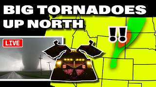 BIG Tornadoes Possible - Storm Chasers on Ground