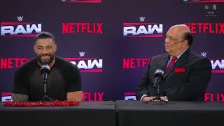 Roman Reigns - Press Conference / Raw Jan 6, 2025