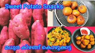 Sweet Potato Snacks | Sweet Potato Kozhukatta | മധുര കിഴങ്ങ് കൊണ്ടുള്ള രണ്ടു തരം പലഹാരം