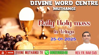 Rev. Fr. Ravi SVD | 25-01-2025 | Holy Mass in Telugu | దివ్యవాక్కు కేంద్రం, ముత్తంగి |