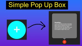 Simple Animated Popup Box with Html CSS & JavaScript @royaltutorials354