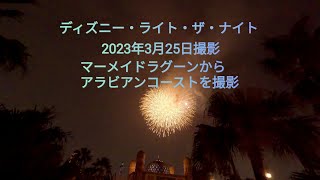 （GoPro Hero11）東京ディズニーシー　ディズニー・ライト・ザ・ナイト　2023年3月25日撮影　マーメイドラグーンからアラビアンコーストを撮影