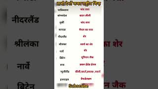 सभी देशों के राष्ट्रीय चिन्ह #shorts #youtube #education