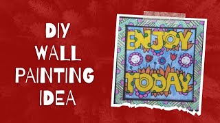 Paint with me / DIY  Easy Doodle wall painting idea for begginers #doodle #art #diy #wallpainting