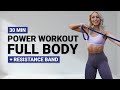 30 MIN BAND WORKOUT FULL BODY | Strength | + HIIT Core Finisher | Super Sweaty | Build & Burn