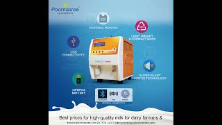 Lactosure ECO SV-V4,The solar-powered ultrasonic milk analyzer with a stirrer.Poornasree Equipments