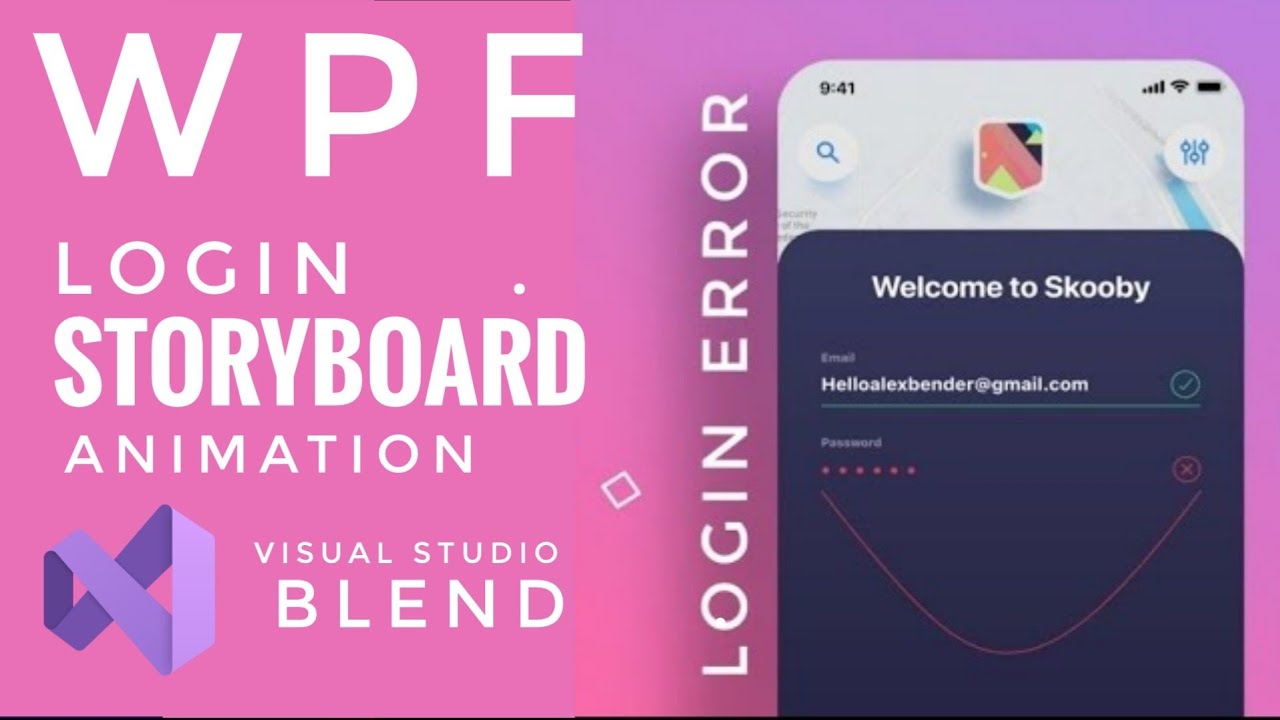 WPF Tutorial : XAML UI Design In Visual Studio Blend 2019 | Login Error ...