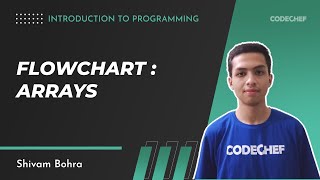 6. Flowchart: Arrays | Introduction to Programming | Shivam Bohra