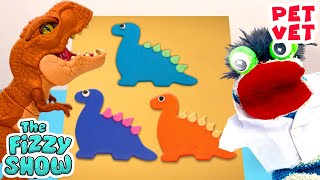 Fizzy The Pet Vet DIY Play Doh Dinosaurs With Phoebe 🦖 🦕 | Fun Videos For Kids