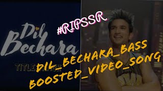 Dil Bechara|Title Song| AR Rahman |Sushanth singh rajput| SSR|last Song of SSR|