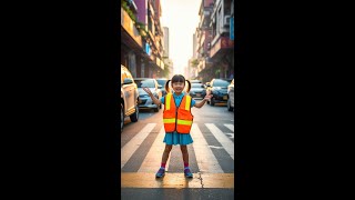 Heartwarming Moment: Little Chinese Girl Directs Traffic to Help Disabled Father. #china