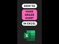 #Excel Pro Trick: Make Grade Sheet for Students, Calculate Grades using Excel formula