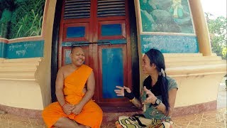 Cambodia: Lolei temple and Monk Hun