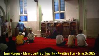 HiMY SYeD -- Jami Mosque, Islamic Centre of Toronto, Iftar, 56 Boustead Avenue, Friday June 26 2015