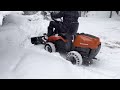 plowing snow with husqvarna r112c