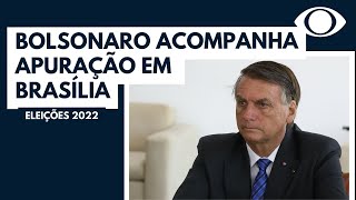 Presidente Jair Bolsonaro acompanha apuração em Brasília