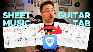 How to use Guitar Pro 8 to change sheet music into guitar tablature