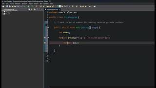 Number Increasing Reverse Pyramid Pattern in Java | Java Pattern Program for Beginners