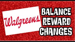 Walgreens Balance Reward Changes