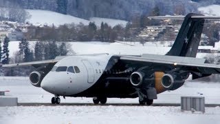 BAe 146-200 Titan Airways Landing at Bern! (Dec 2011)