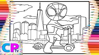 Spiderman on a Scooter Coloring Pages/Spidey and His Friends/Jim Yosef - Firefly [NCS Release]