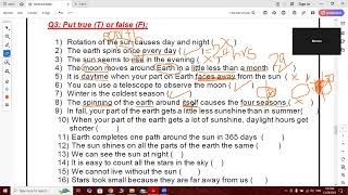 elevate science, grade 1, topic 3, revision sheet