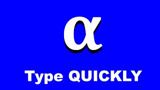 How to Insert ALPHA SYMBOL in Word - [ Greek Letter Sign: α }