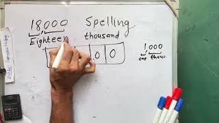 18000 spelling कैसे लिखते हैं? | 18000 Number Spelling Hindi English | Hindi | Surendra Khilery