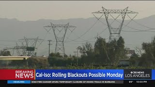 Rolling blackouts possible for Monday, flex alert issued for California, per Cal Iso