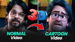 Convert VIDEO into 3D CARTOONS 🤩 FREE AI Videos 🔥 3D Cartoon Videos | TECHY TAJBOI